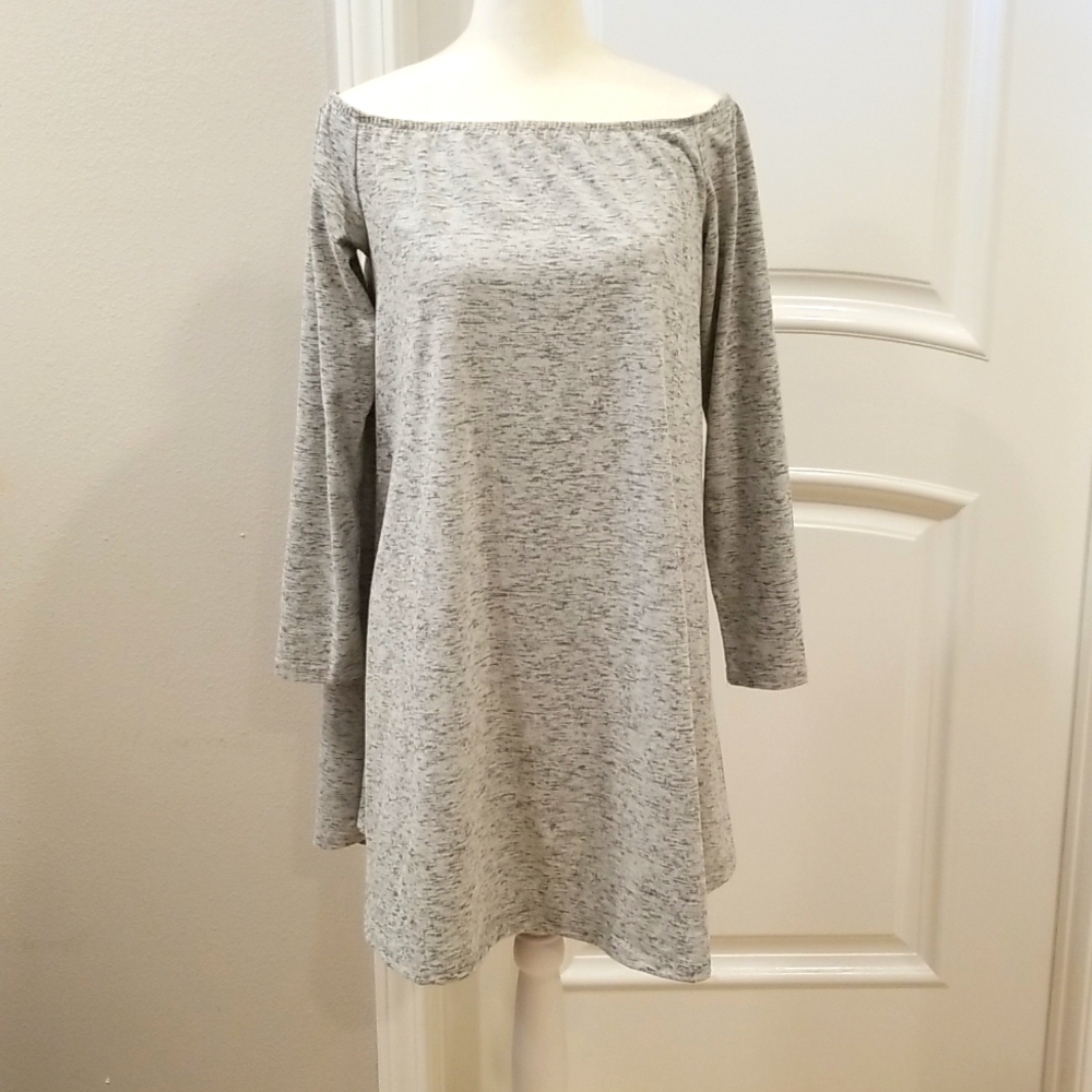 Glamorous Grey Marled Swing Dress Small